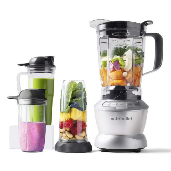 Picture of NutriBullet Full Size Blender + Combo, 1200 W, 9 Piece Accessories, Silver, NBC-1110A