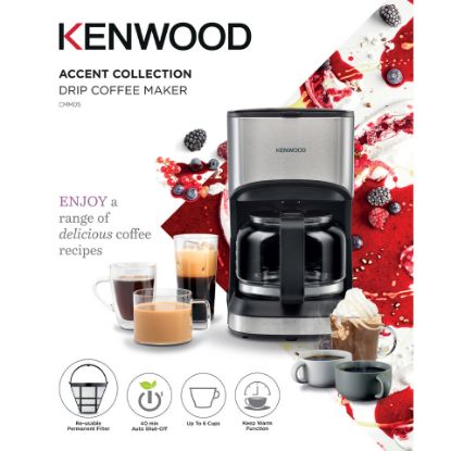 Picture of kenwood 6 Cups Coffee Makers, 550 W, Black/Silver, CMM05.000BM