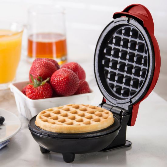 Picture of Dash Electric Mini Waffle Maker, 350-420 W, Red, DMW001RD