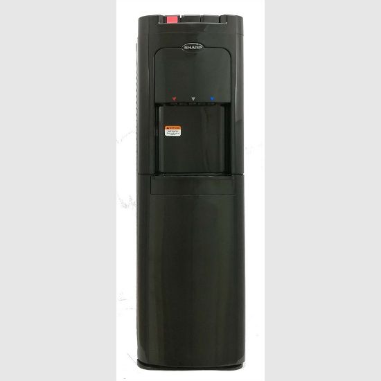 Picture of Sharp Bottom Loading Three Faucet Water Dispenser, 5 Gallon Capacity, Black, SWD-E3BL-BK3