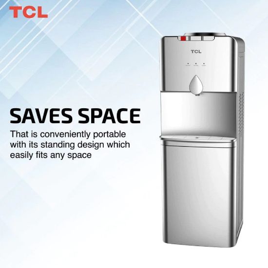 Picture of TCL Stainless Steel Top Loading 3 Tap Water Dispenser, Silver, TY-LWYR19S