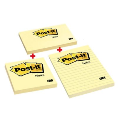Picture of 3m Post it Combo Pack PI01201 3x5in+3x3"+4x6"