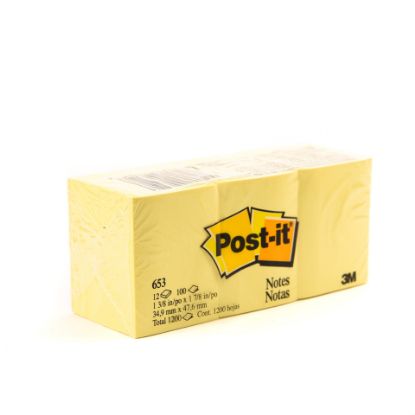 Picture of 3M Post-it Notes Yellow 1.5inch x 2inch 12x100 Sheets
