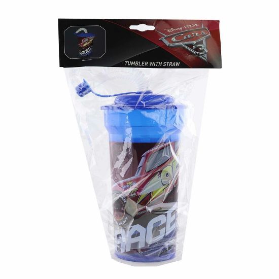 Picture of Disney Cars Print Cup With Straw & Lid 400ml WD19448C