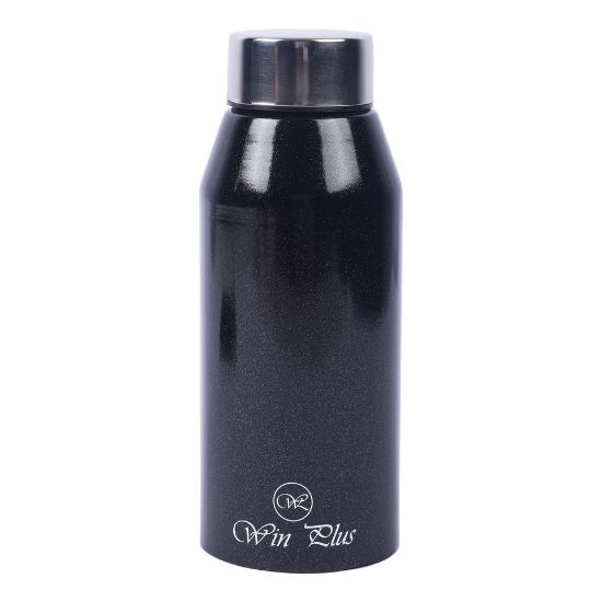 Picture of Win Plus Stainless Steel Water Bottle Black Sparkle SPB255 600ml