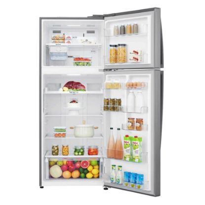 Picture of LG Double Door Refrigerator 438LTR, Smart Inverter Compressor, DoorCooling+™,Multi Air Flow, Platinum Silver, GR-C619HLCL