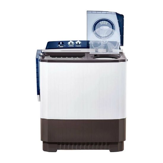 Picture of LG Washing Machine Twin Tub Top Load Washing Machine 10KG, Roller Jet, 3 Wash Programs, Lint Filter, White/Brown/Blue, P1461RWN5L