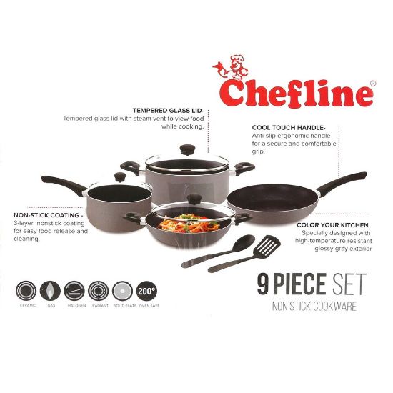 Picture of Chefline Non Stick Cookware Set 9pcs India