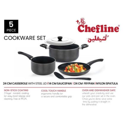 Picture of Chefline Non Stick Cookware Set 5pcs INDP