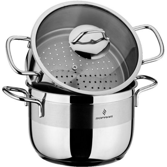 Picture of Sofram Stainless Steel Steamer With Lid 20cm