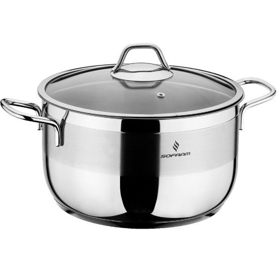 Picture of Sofram Stainless Steel Cooking Pot With Lid 24cm