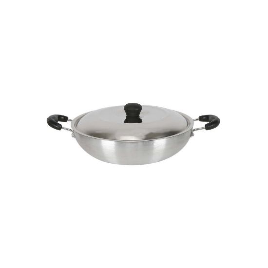 Picture of Chefline Aluminium Kadai With Lid AKL24IND, 24cm