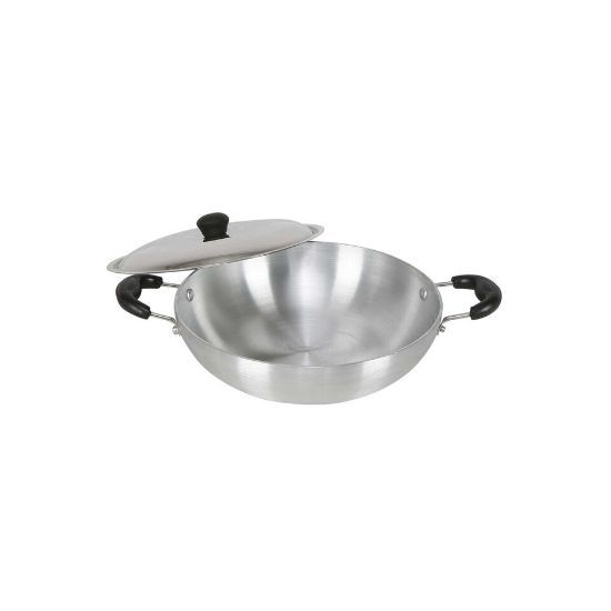 Picture of Chefline Aluminium Kadai With Lid AKL21IND, 21cm