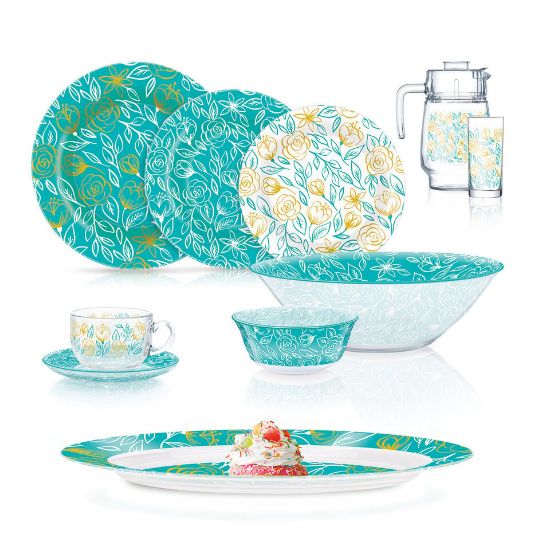 Picture of Luminarc Ambi Glass Dinner Set 46pcs Assorted Colors