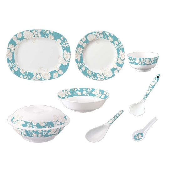 Picture of Superware Melamine Dinner Set 40pcs Mint Rose