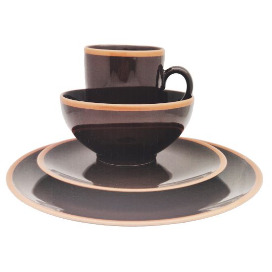 Picture of Miware Dinner Set 16pcs Brick Olive Brown