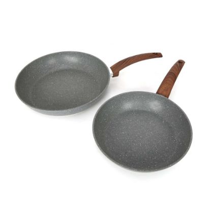 Picture of Chefline Gray Marble Forged Fry Pan 2pcs 24cm + 28cm