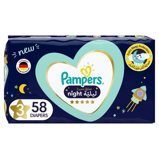 Picture of Pampers Premium Care Night Diapers Size 3 7-11kg 58pcs