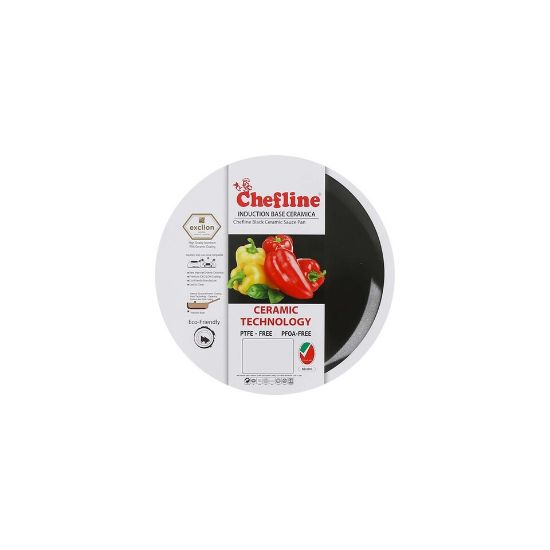 Picture of Chefline DN18 Induction Base Ceramic Natural Coating Sauce Pan, 18 cm, Black