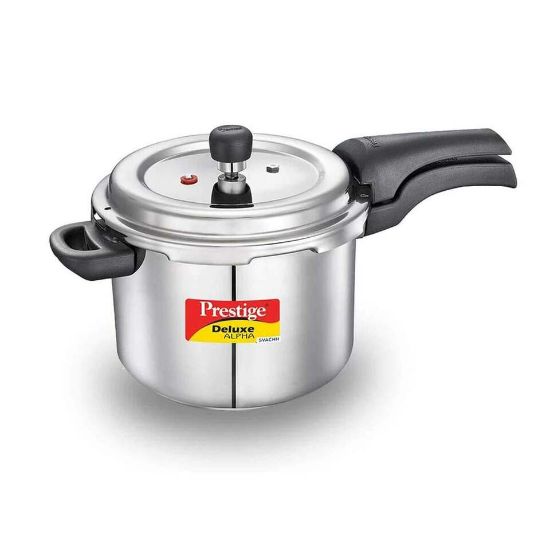 Picture of Prestige Deluxe Alpha Stainless Steel Pressure Cooker Svachh 20250 4Ltr