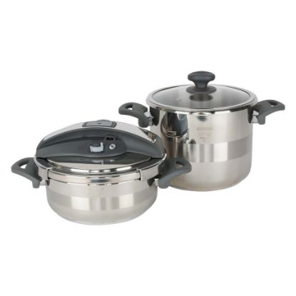 Picture of Amboss Stainless Steel Pressure Cooker 7Ltr + Casserole 3.5Ltr Made in Turkey