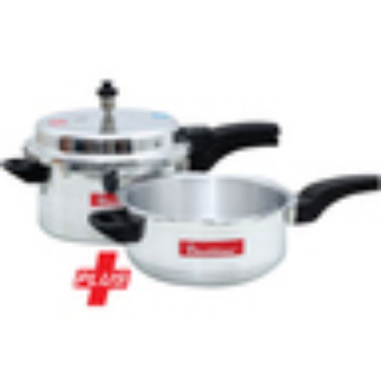 Picture of Chefline Aluminium Pressure Cooker 5Ltr + Pressure Pan