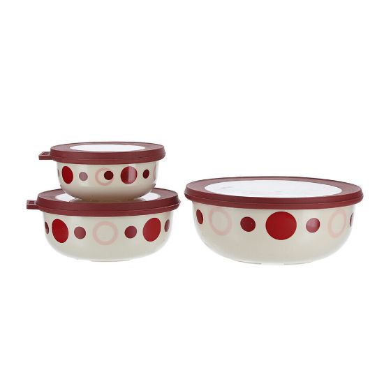 Picture of Joyful Plastic Container Ceramica 3pcs Set, Assorted Colors