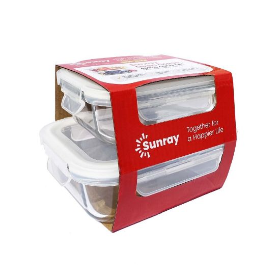 Picture of Sunray Borosilicate Glass Food Container 2pcs HS201RC