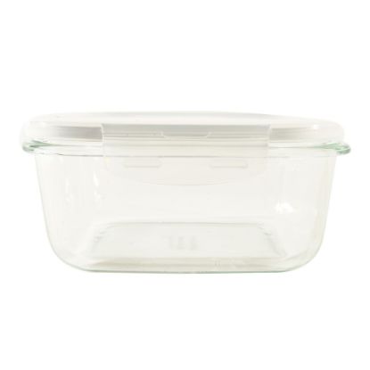 Picture of Lock & Lock Square Glass Container with Lid, 930 ml, Clear, LLG226