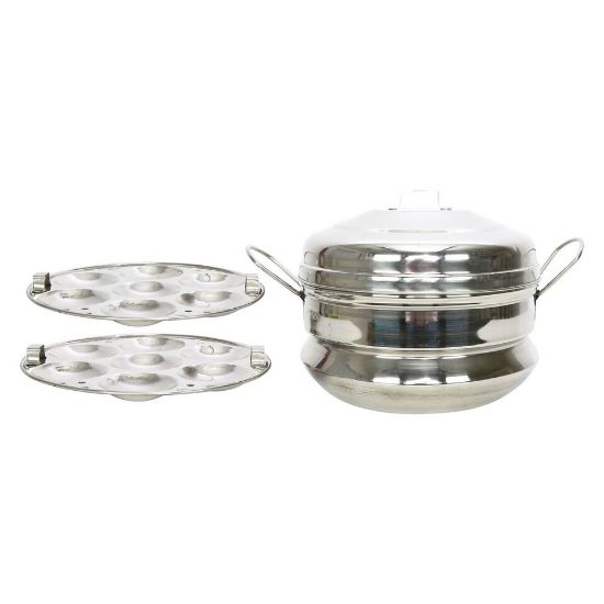 Picture of Chefline Stainless Steel Idly Pot 2Plates 14's IND