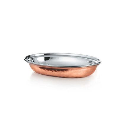 Picture of Chefline Double Wall Copper Oval Curry Dish 23cm