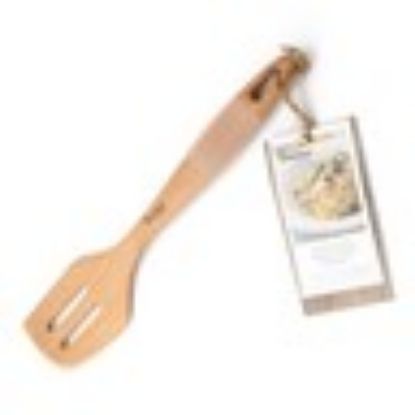 Picture of Chefline Wooden Slotted Turner with Silicon Grip, S8