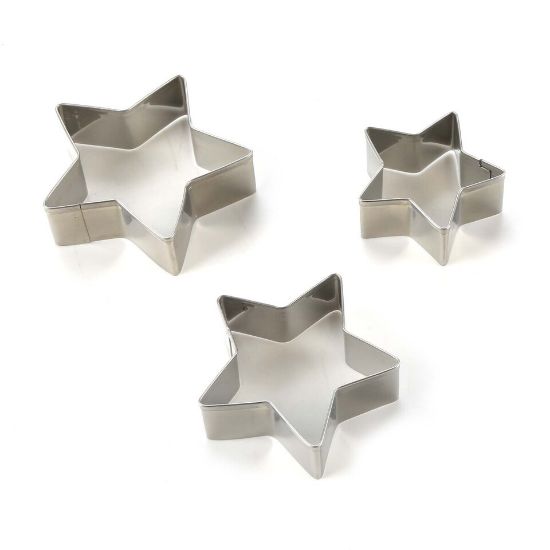 Picture of Chefline Cookie Cutter, 3 Pcs, Silver, HB3113BK