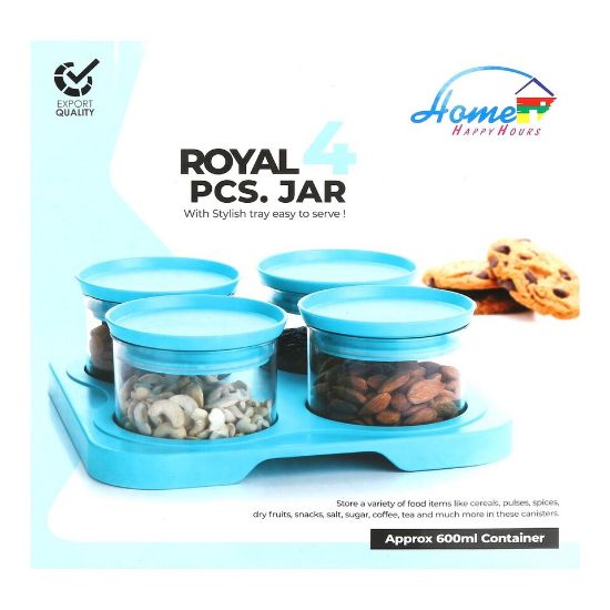 Picture of Home Royal Jar + Tray 4pcs  Approx 600ml INDJ