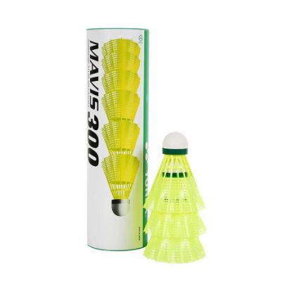 Picture of Yonex Shuttlecock 1x6 Green Cap Nylon Mavis 300 Yellow