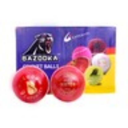 Picture of Bazooka Cricket Leather Ball 1pc Red