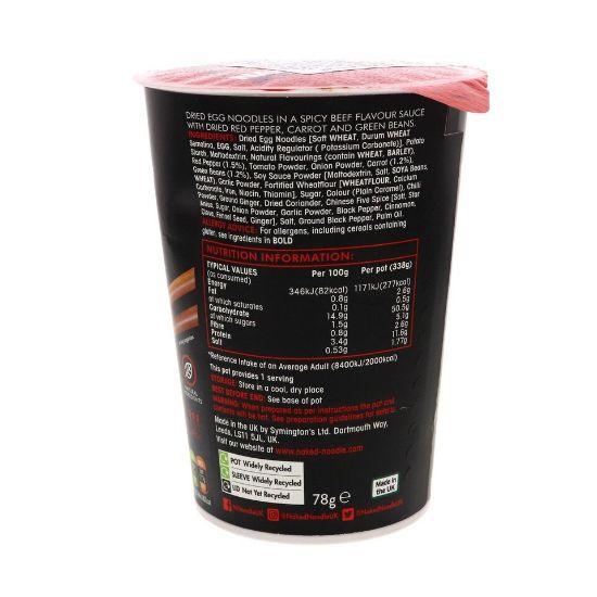 Picture of Naked Egg Noodles Vietnamese Beef Pho Flavour 78g(N)