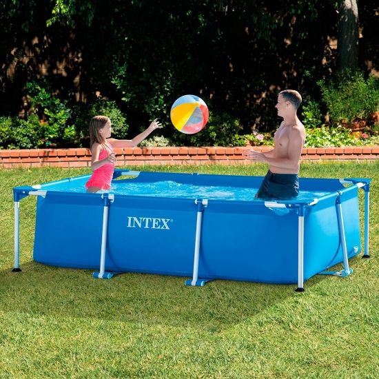 Picture of Intex Metal Frame Rectangular Pool - Blue L 260 x B 160 x H 65 cm