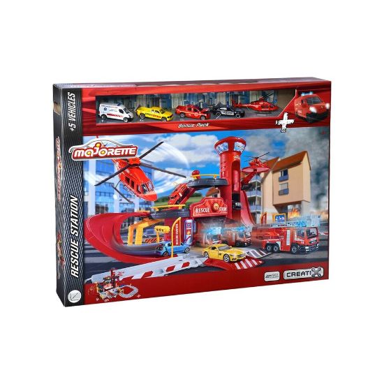 Picture of Majorette Creatix Rescue Station Play Set + 5 Vehicles 212050019