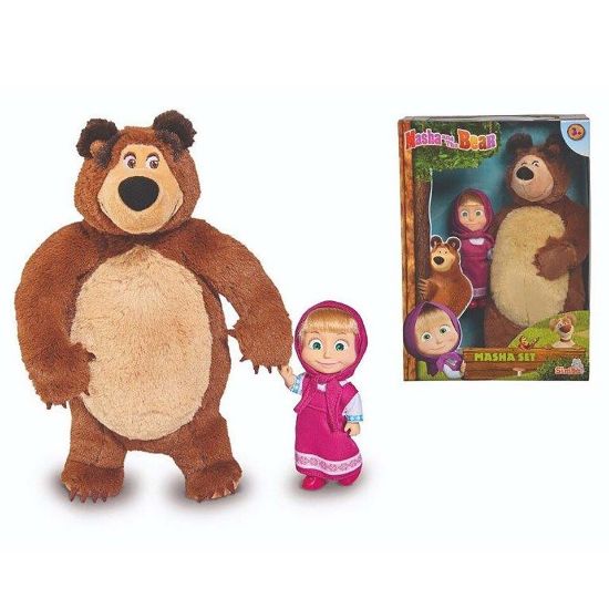 Picture of Masha And The Bear Plush Set with Bear and Doll Toys for Kids 109301072