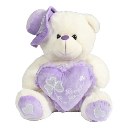 Picture of Fabiola Soft Bear With Heart 30cm YD16131 Assorted