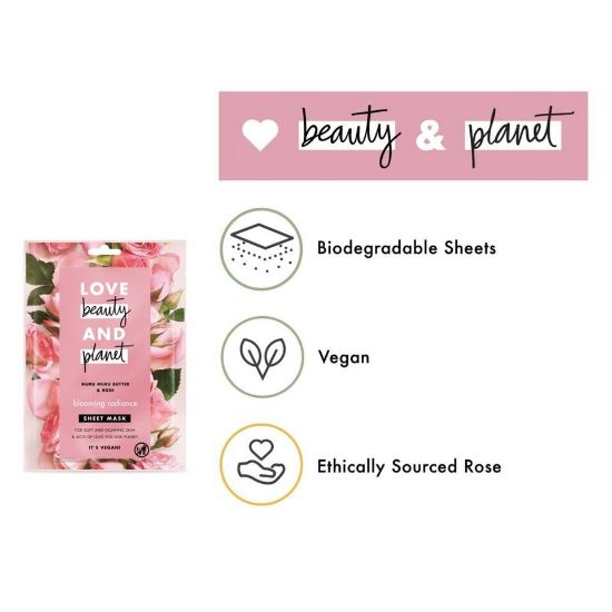 Picture of Love Beauty and Planet Sheet Mask Blooming Radiance Murumuru Butter & Rose 1pc