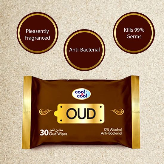 Picture of Cool & Cool Oud Anti-Bacterial Wipes 30 pcs