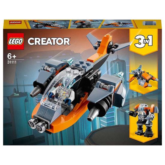 Picture of Lego 31111 Creator 3 In 1 Cyber Drone Building Set With Cyber Mech And Scooter