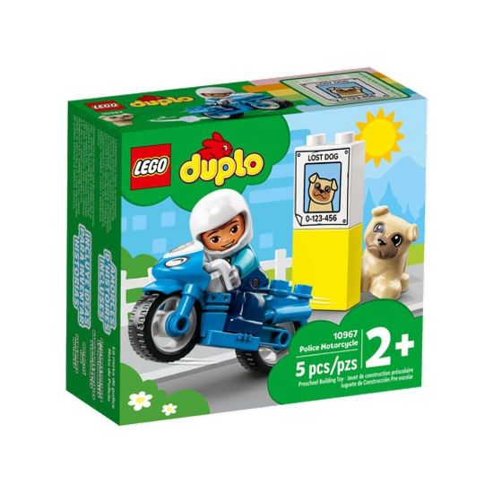 Picture of Lego 10967 Duplo Rescue Police Motorcycle Building Kit - 5pcs