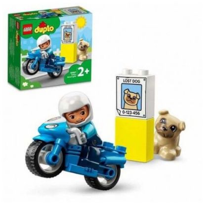 Picture of Lego 10967 Duplo Rescue Police Motorcycle Building Kit - 5pcs