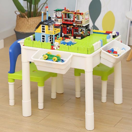 Picture of Little Angel Kids Toy Educational Building Block Multi-Functional Desk L-JM04