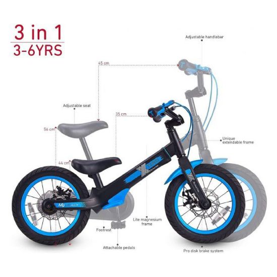 Picture of Smart Trike Xtend Mg+ Balance to Pedal, 3 In 1 Bike, Blue, 2070300