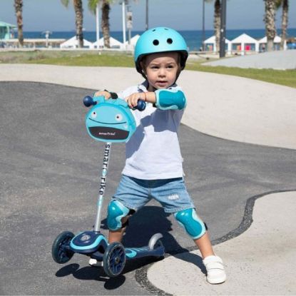 Picture of Smart Trike Scooter T3 with Safety Gear, Blue, 2000801