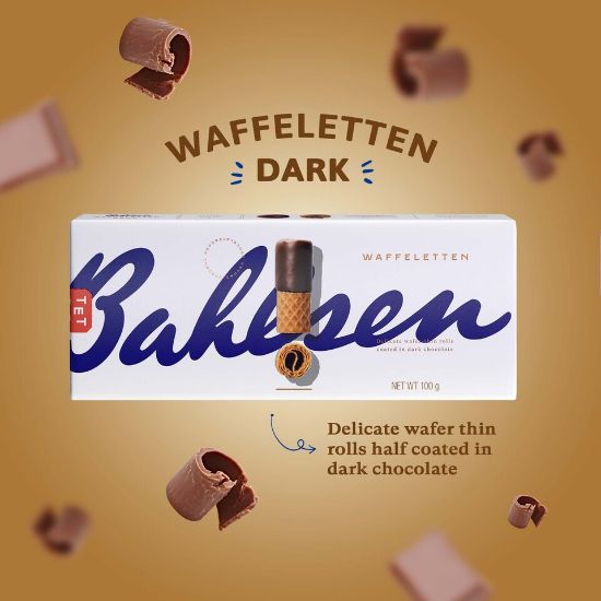 Picture of Bahlsen Waffeletten Dark Wafer Rolls 100g